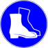 Fußschutz benutzen